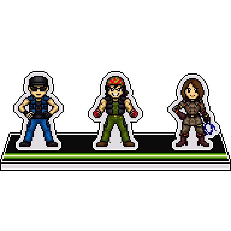 KOFネスツ編ドット絵アクリルジオラマ③：怒チーム’