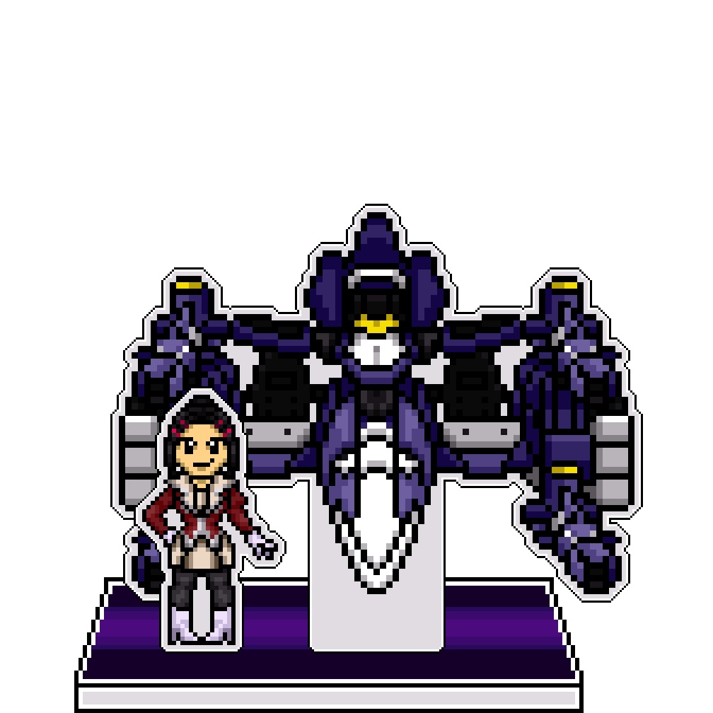 SRWOGドット絵アクリルジオラマ：リオ×AMガンナー