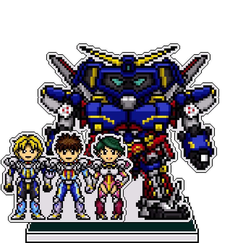 【パーツ付属】SRWOGドット絵アクリルジオラマ：SRXチーム×SRX