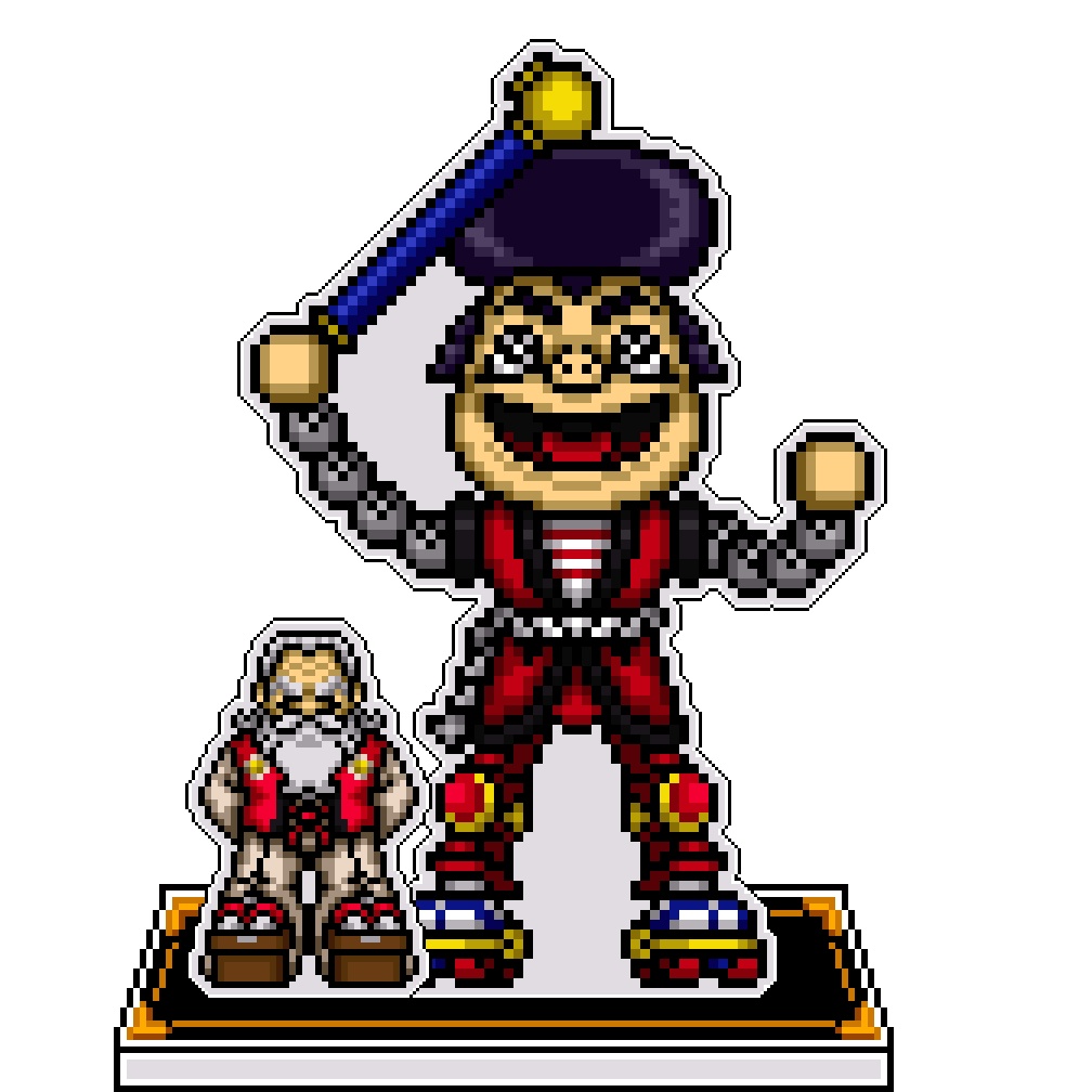 【再販予定】がんばれゴエモンドット絵アクリルジオラマ：ものしりじいさん×ゴエモンインパクト