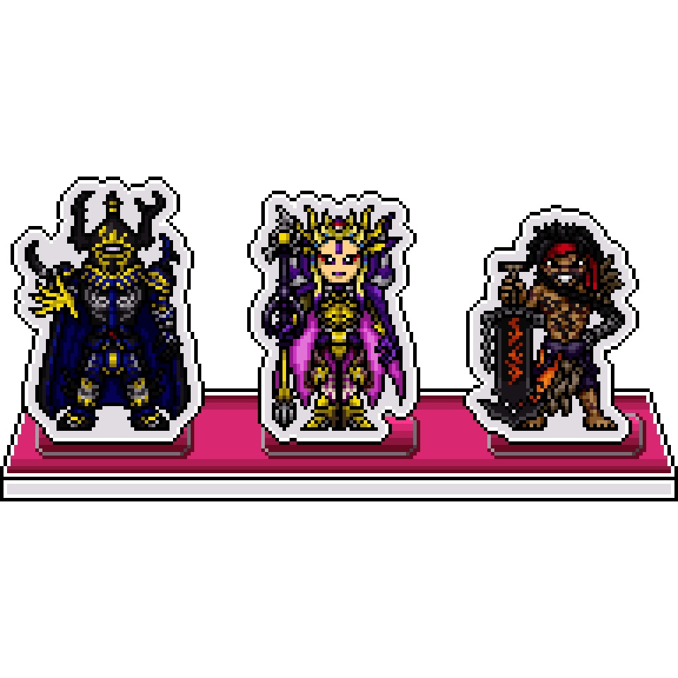 DFFドット絵アクリルジオラマ：皇帝・ゴルベーザ・ジェクト