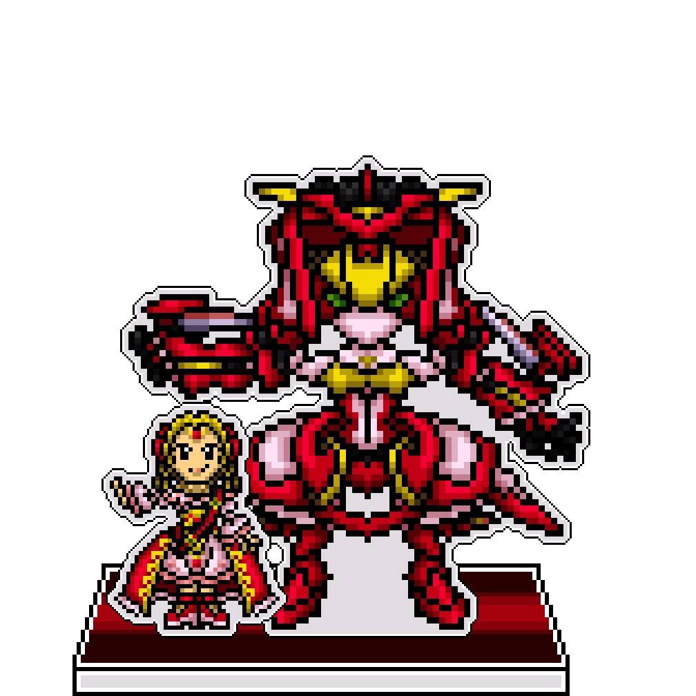 SRWOGドット絵アクリルジオラマ：シャイン×フェアリオン・タイプG
