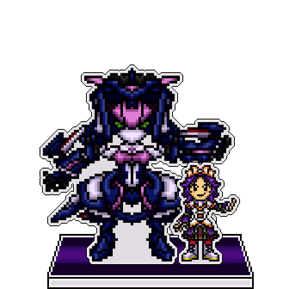 SRWOGドット絵アクリルジオラマ：ラトゥーニ×フェアリオン・タイプS