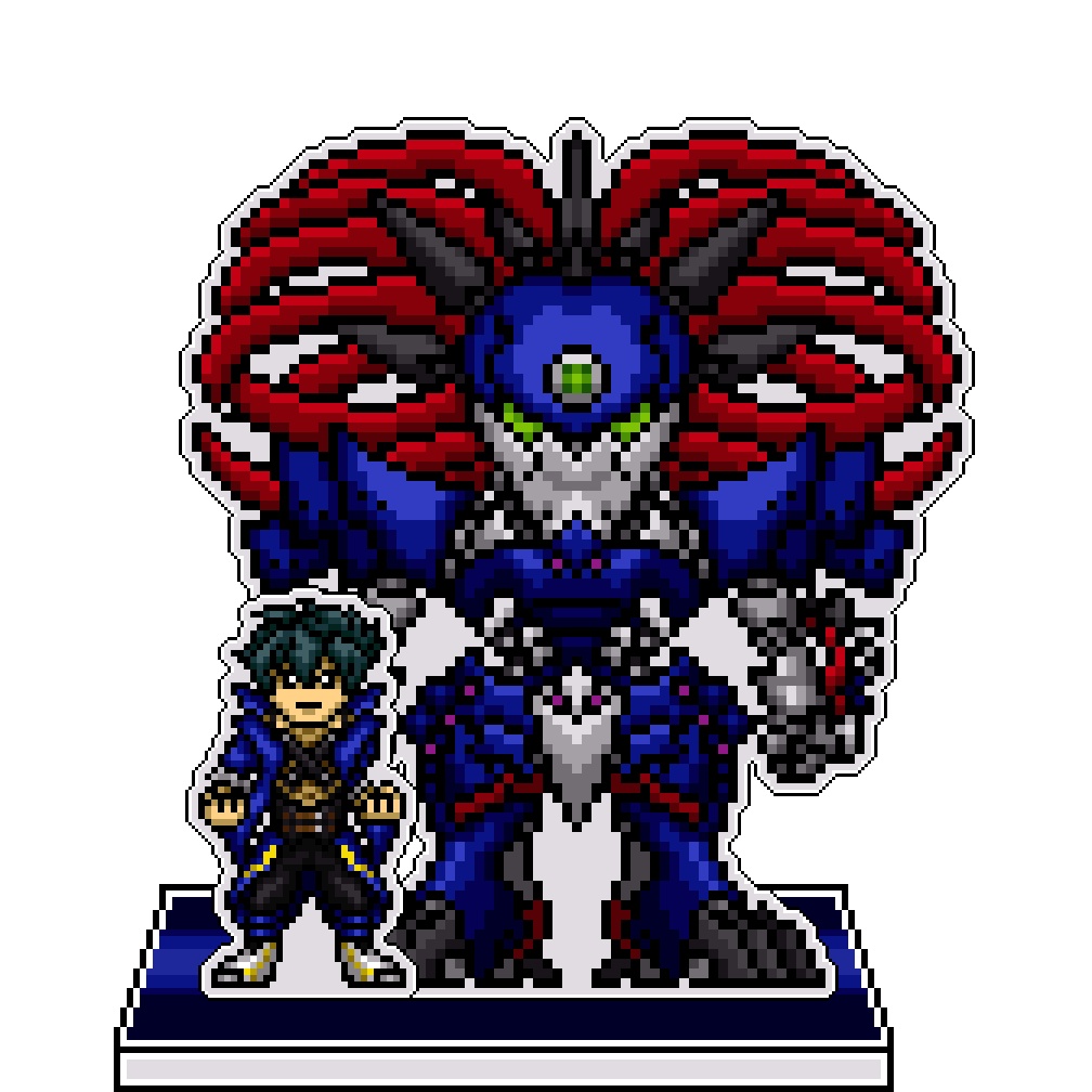 SRWOGドット絵アクリルジオラマ：フェルナンド×ビレフォール