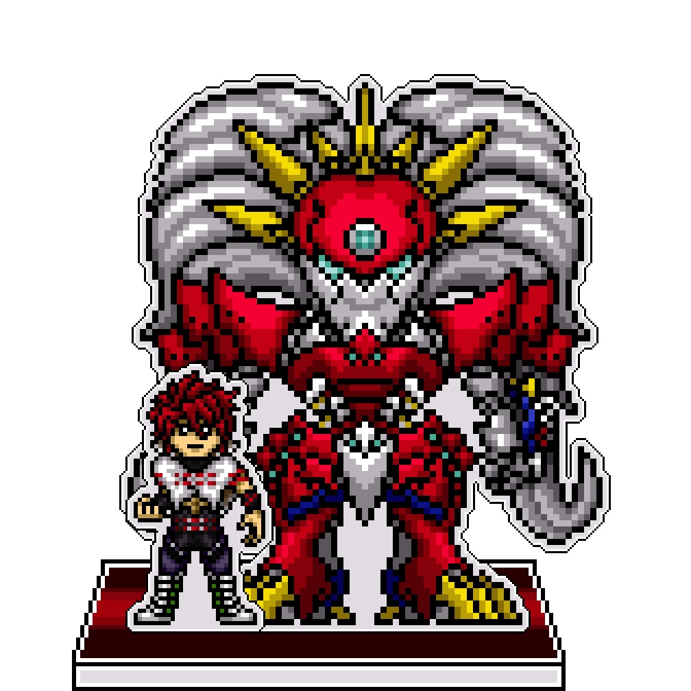 SRWOGドット絵アクリルジオラマ：フォルカ×ヤルダバオト
