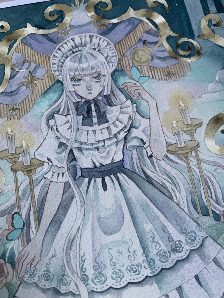 「その聖域へ」透明水彩原画