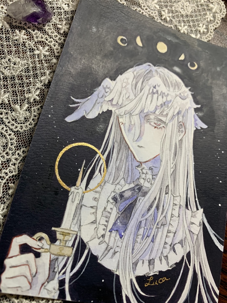 死の灯火 ハガキサイズ原画