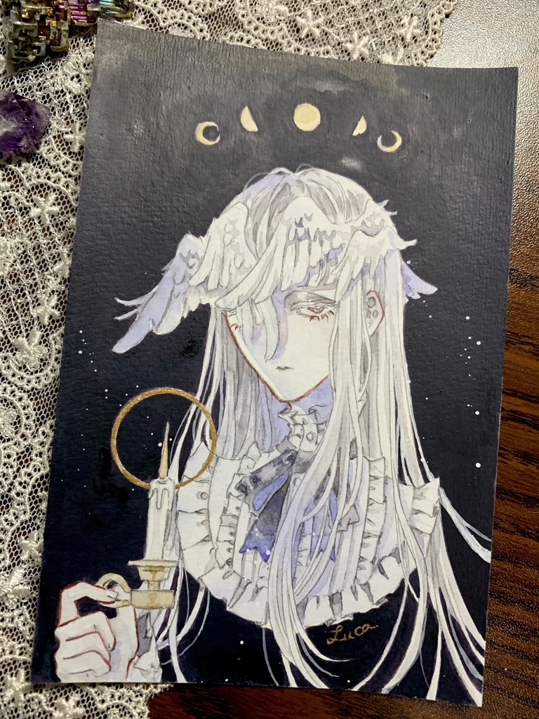 死の灯火 ハガキサイズ原画