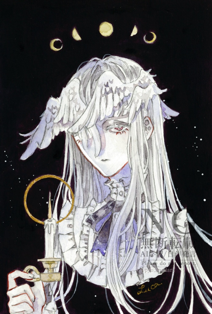 死の灯火 ハガキサイズ原画