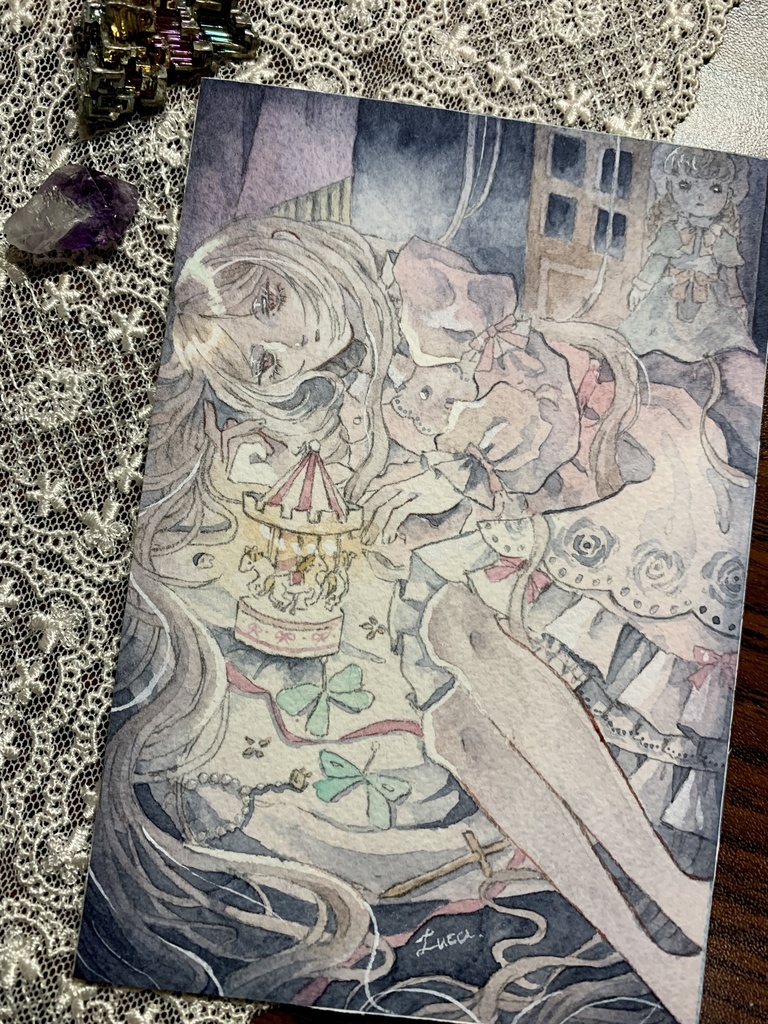 回転木馬の軋む音 ハガキサイズ原画