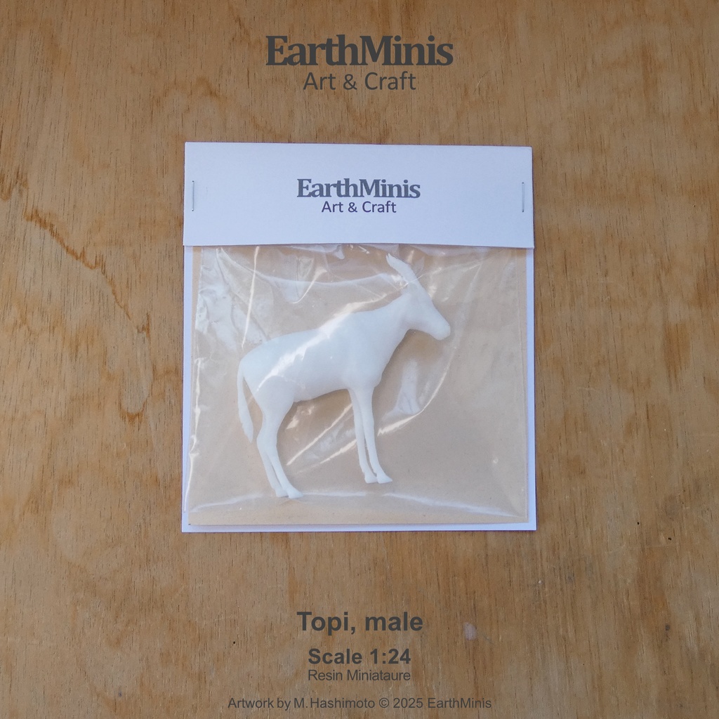 1/24スケール トピ(オス) 動物ミニチュア素材 ホワイト