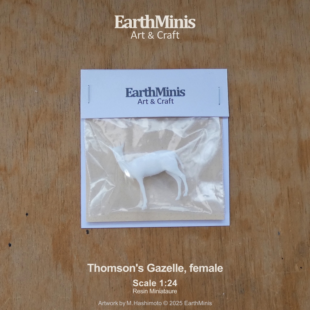 1/24スケール トムソンガゼル(メス) 動物ミニチュア素材 ホワイト