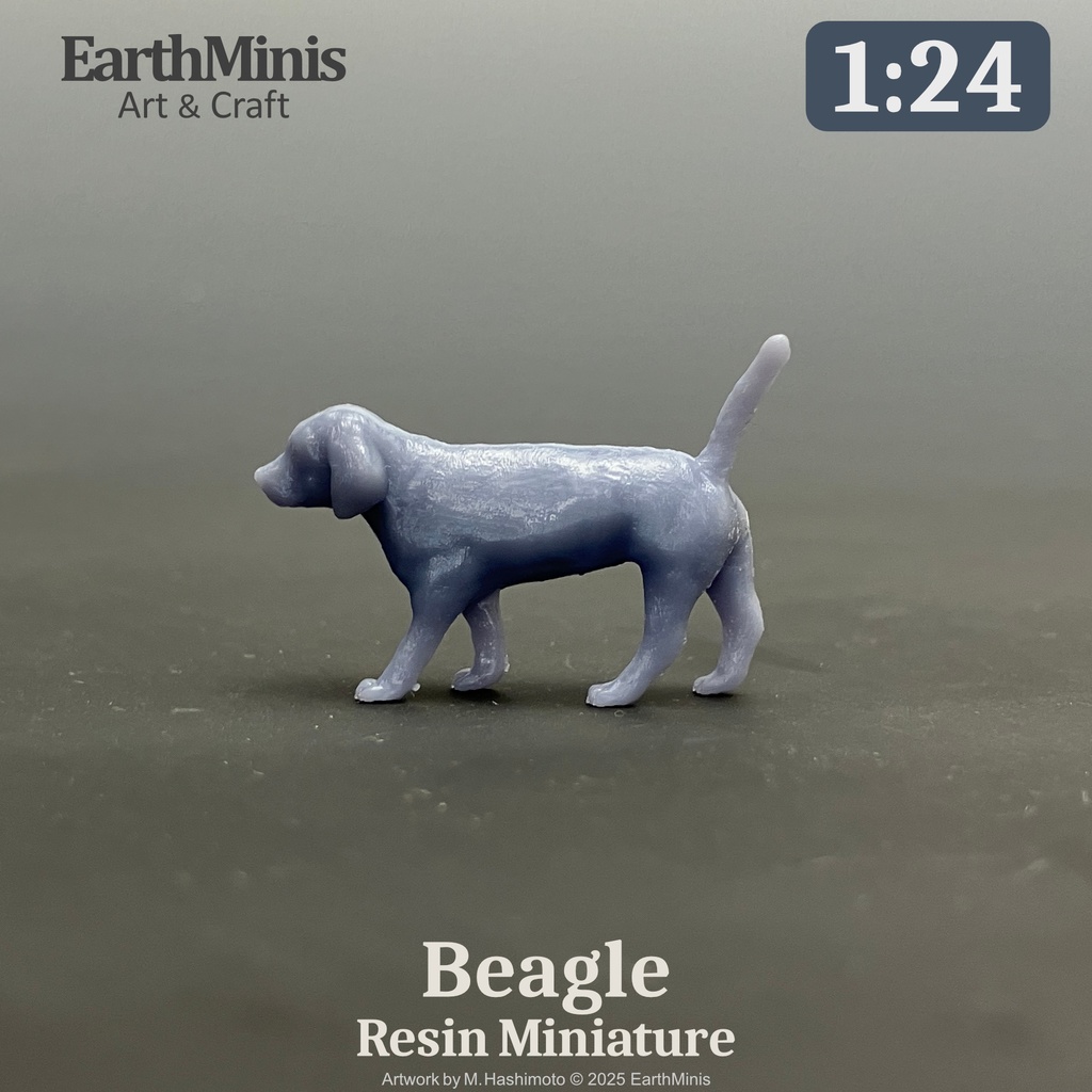 1/24スケール ビーグル ミニチュア模型(未塗装・未組立)