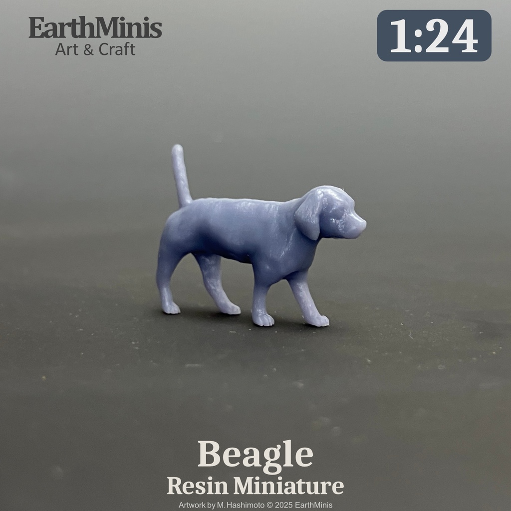 1/24スケール ビーグル ミニチュア模型(未塗装・未組立)