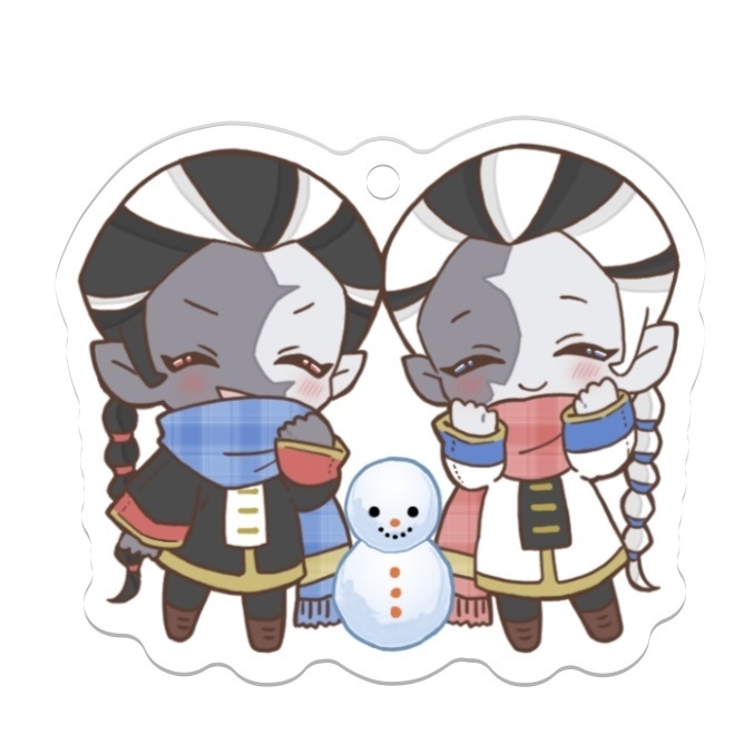 アクリルキーホルダー/白黒無常 冬ver