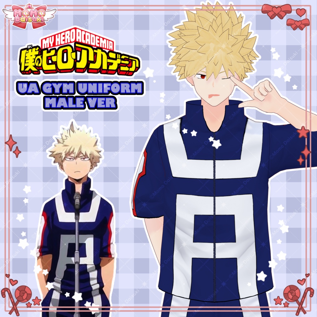 [Vroid] ヒーローアカ男子体操服 Hero Academy Male Gym/Training Outfit (vroidcustomitem)