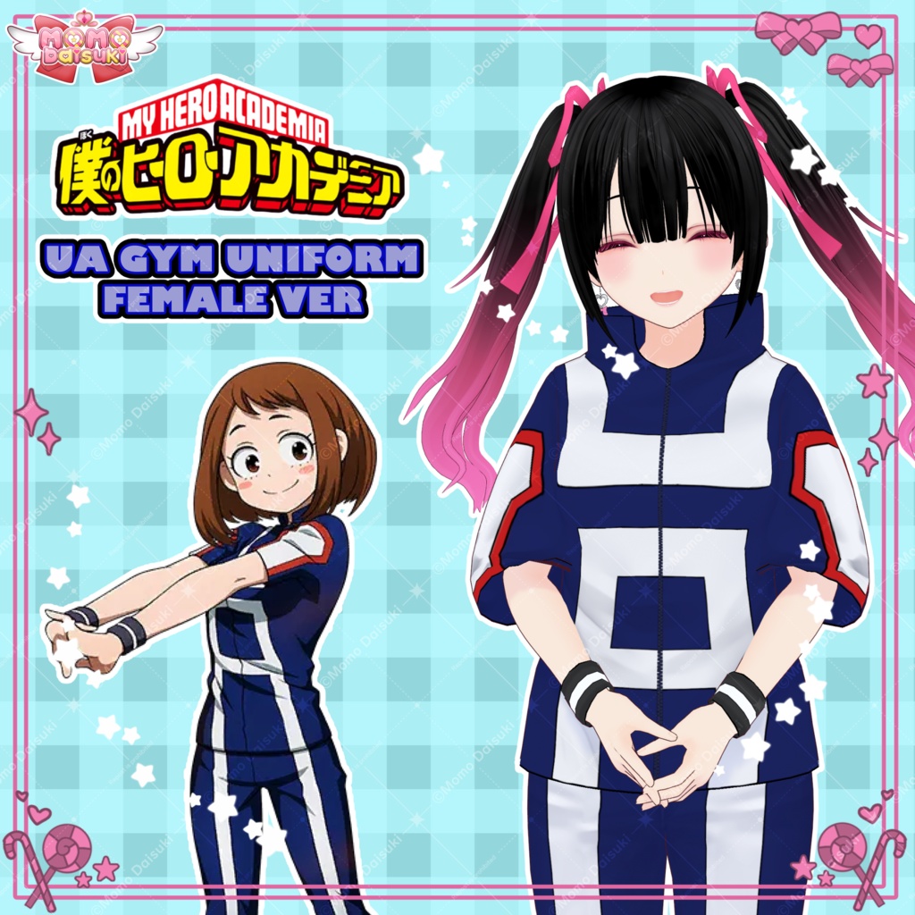 [Vroid] ヒーローアカ女子体操服 Hero Academy Female Gym/Training Outfit (vroidcustomitem)