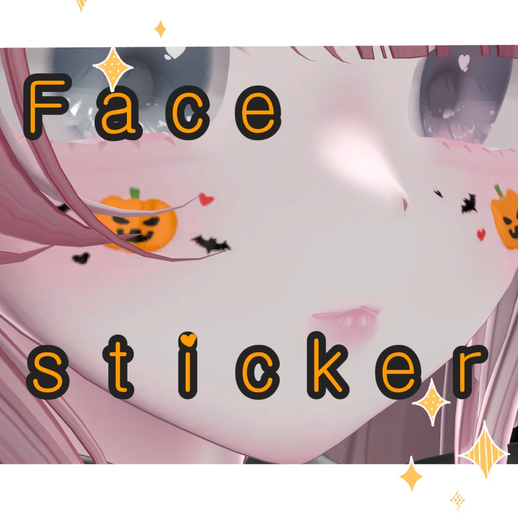halloween face sticker(Manuka)