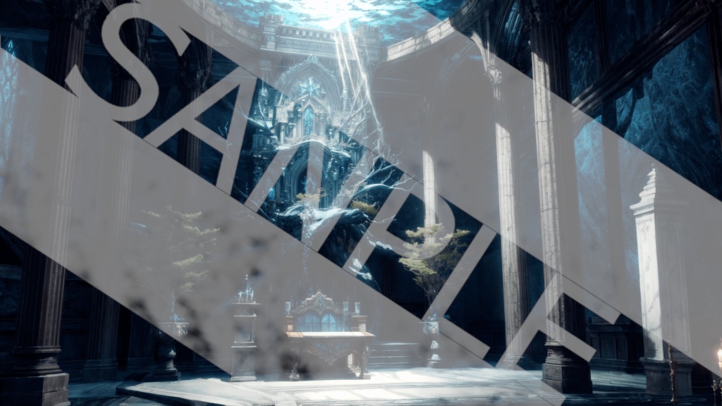 【背景素材】海底神殿3種［0038］