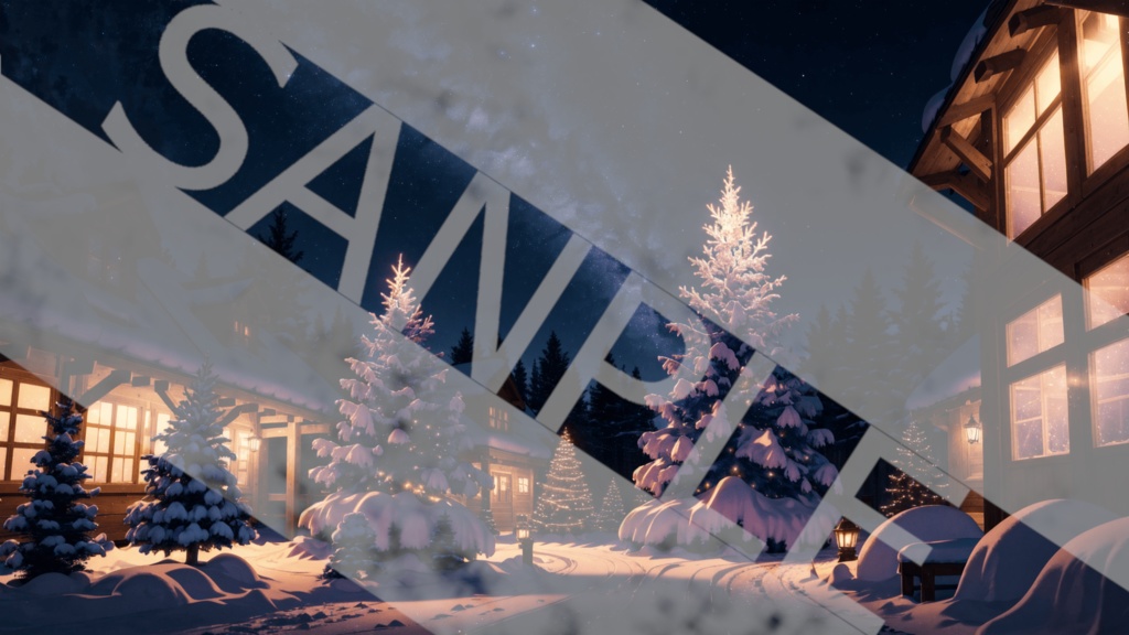 【背景素材】広場・イルミネーション3種［0050］