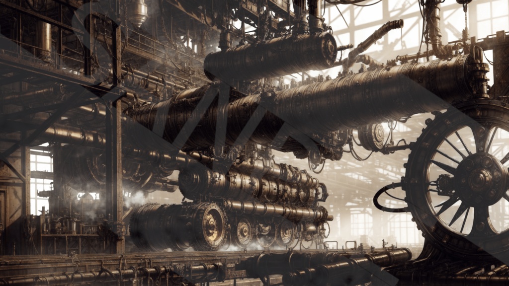 【背景素材】スチームパンク・工場3種［0147］