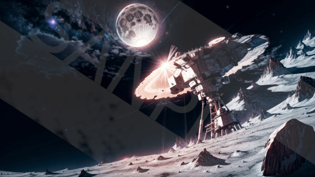 【背景素材】宇宙・月面風3種［0174］