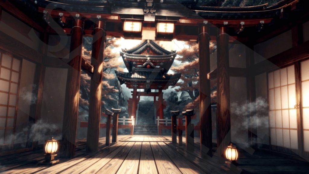 【背景素材】神域・オリエンタル3種［0176］