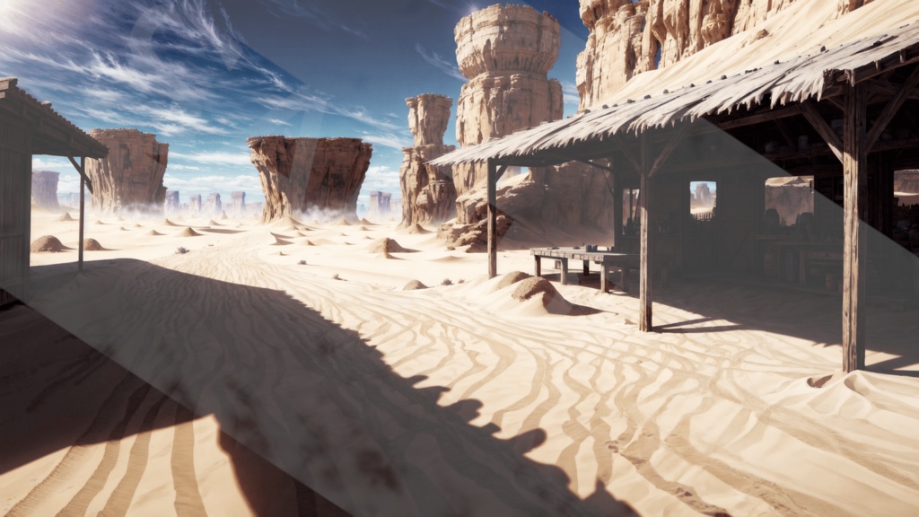 【背景素材】砂漠・街3種［0184］