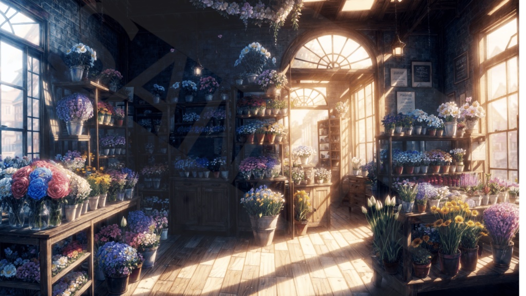 【背景素材】花屋・店内3種［0228］