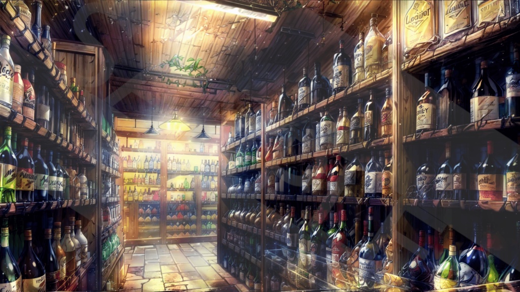 【背景素材】酒屋・店内3種［0234］