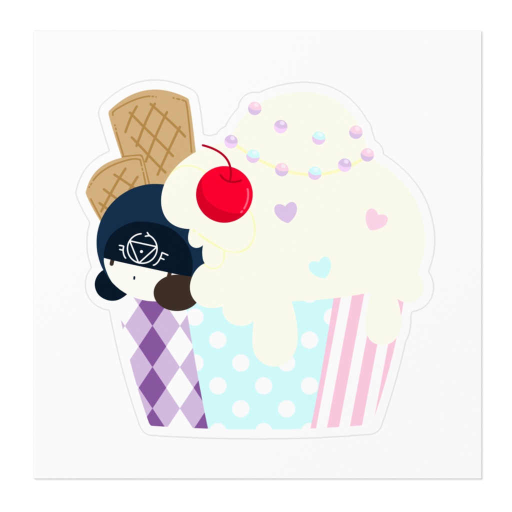 カップケーキクラークステッカー