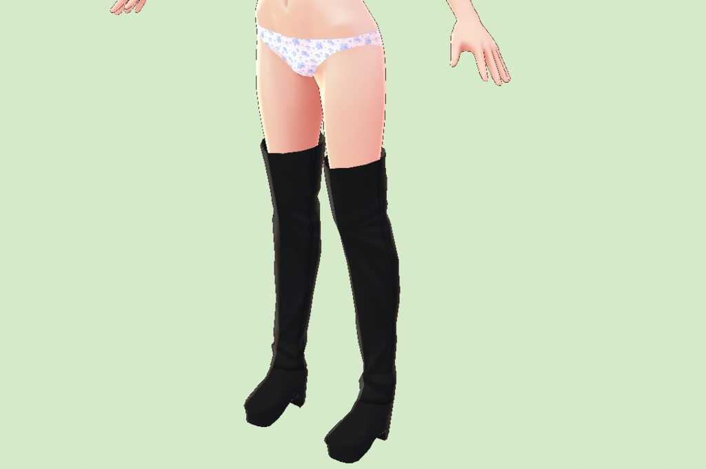 VRoid (正式版対応) ニーハイブーツ3点セット