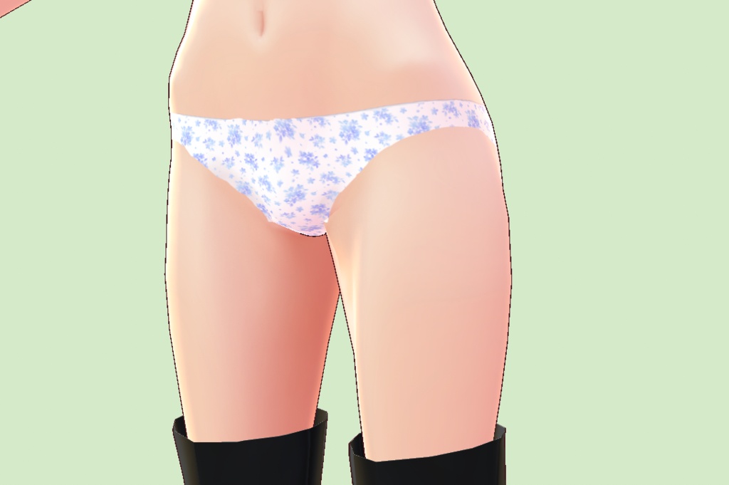 VRoid (正式版対応) ニーハイブーツ3点セット