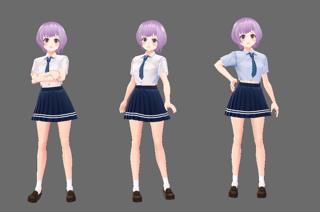 VRoid (正式版対応) 夏用 制服