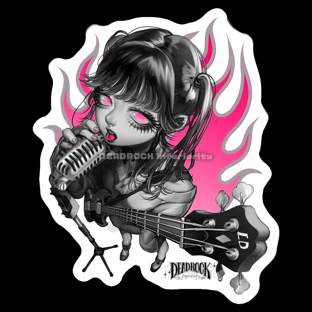 LIVE BASS GIRL STICKER