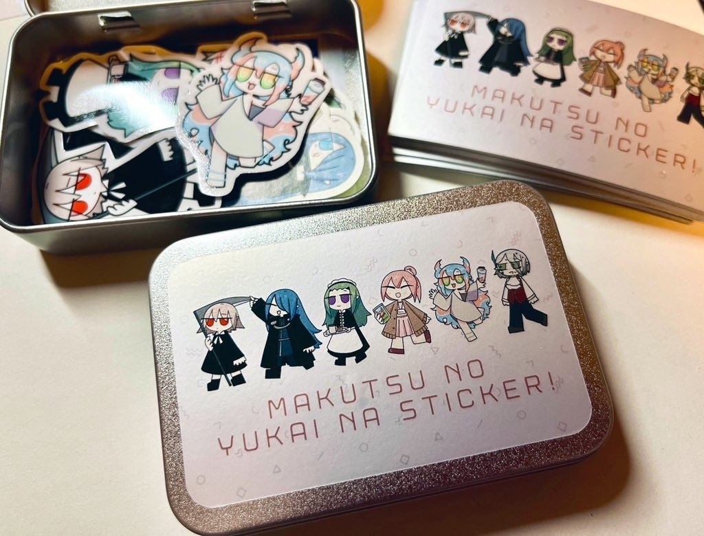 まくつのゆかいなステッカー缶