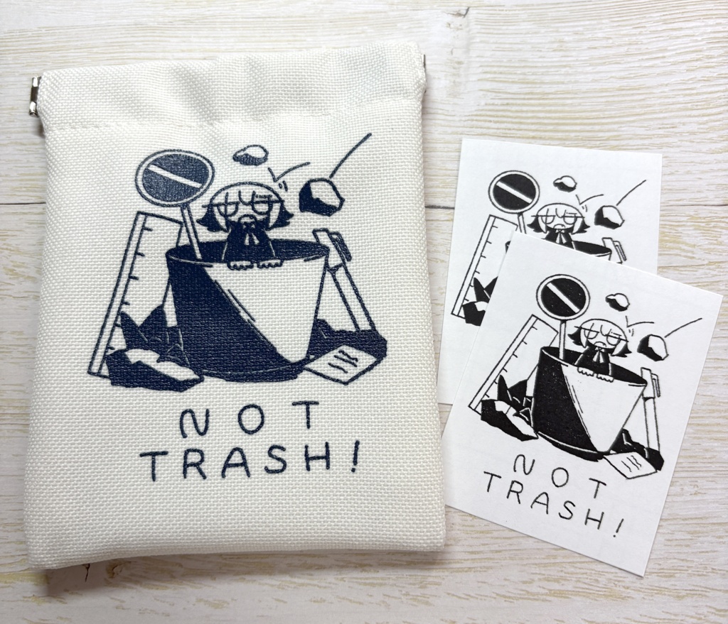 NOT TRASH! バネ口ポーチ