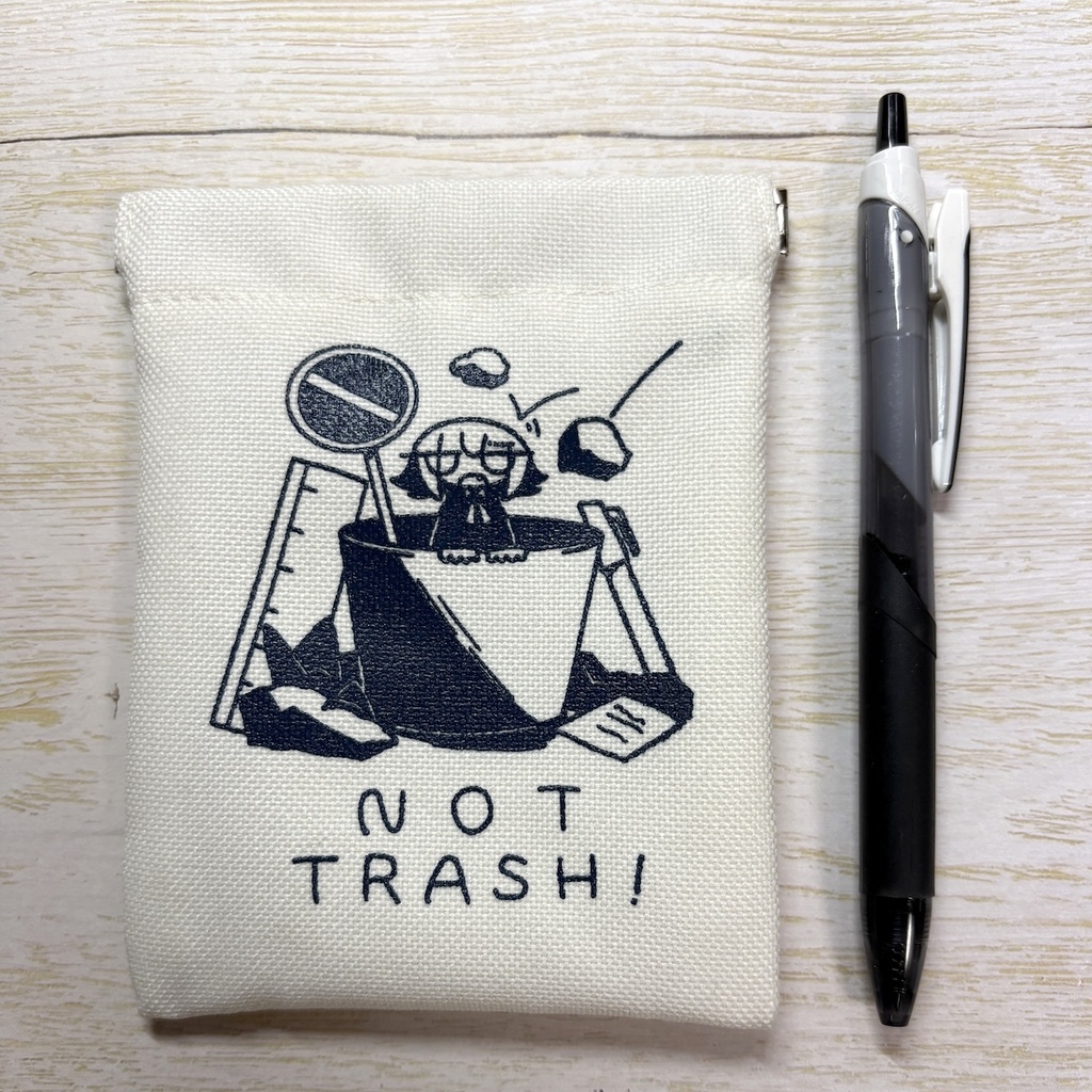 NOT TRASH! バネ口ポーチ