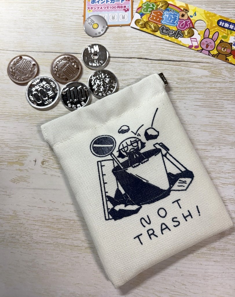 NOT TRASH! バネ口ポーチ