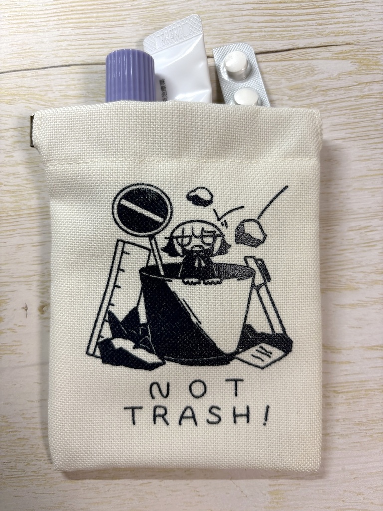NOT TRASH! バネ口ポーチ