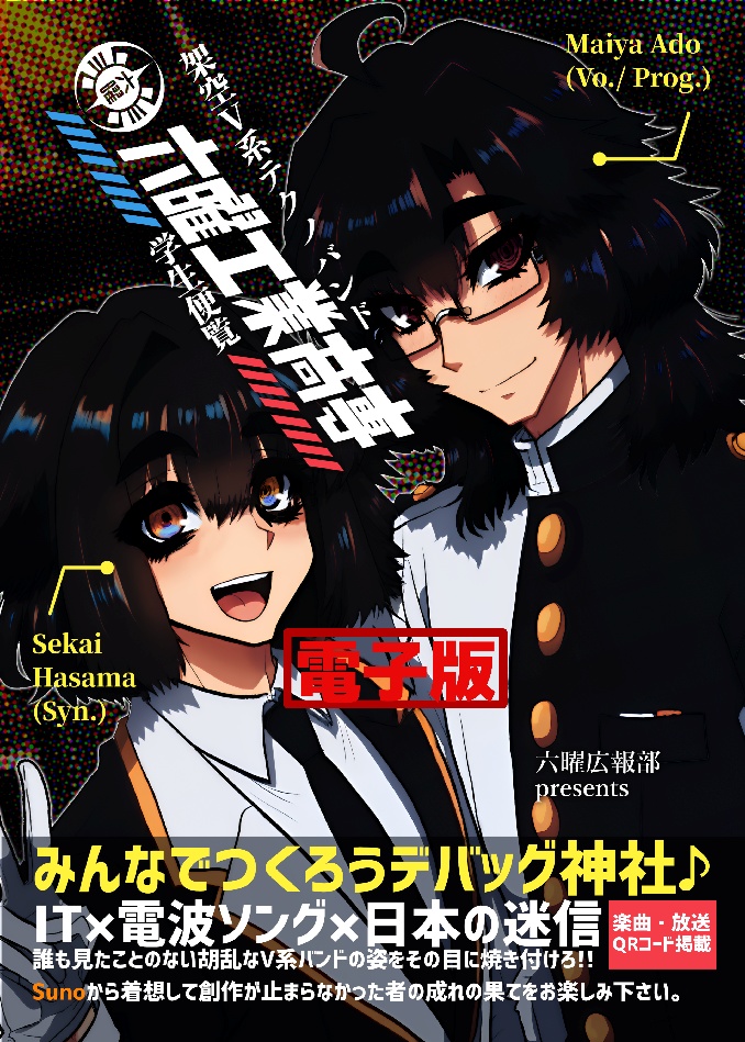 【電子版】ガイドブック「架空ヴィジュアル系テクノバンド六曜高専学生便覧」