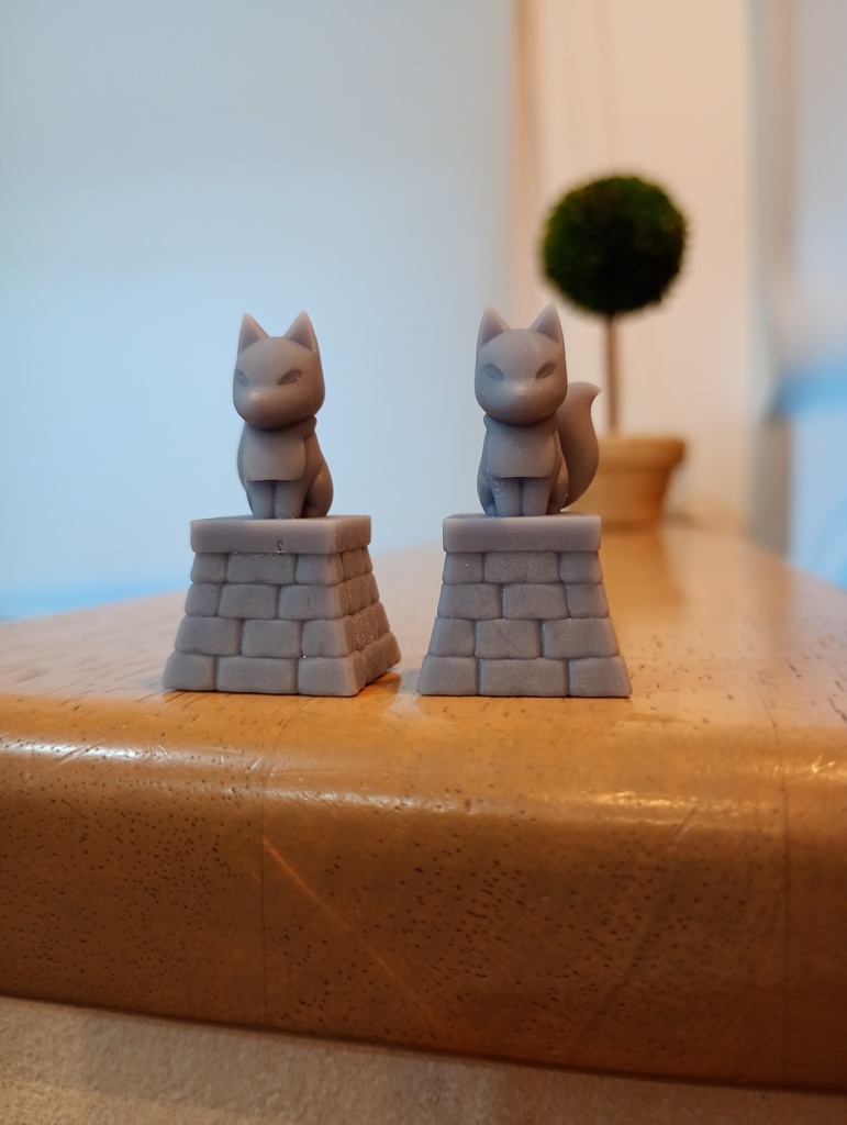 お稲荷様 2個セット｜God Inari（未塗装）