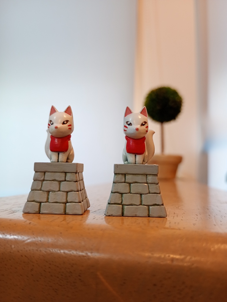 お稲荷様 2個セット|God Inari(未塗装)