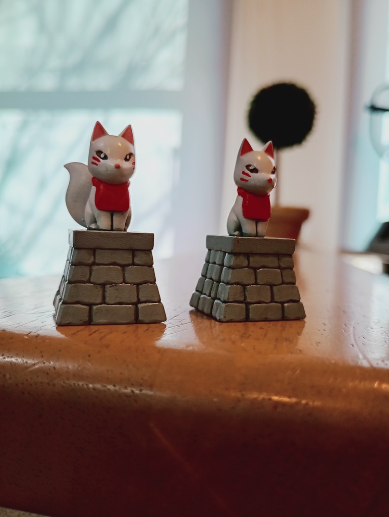 お稲荷様 2個セット｜God Inari（塗装済）