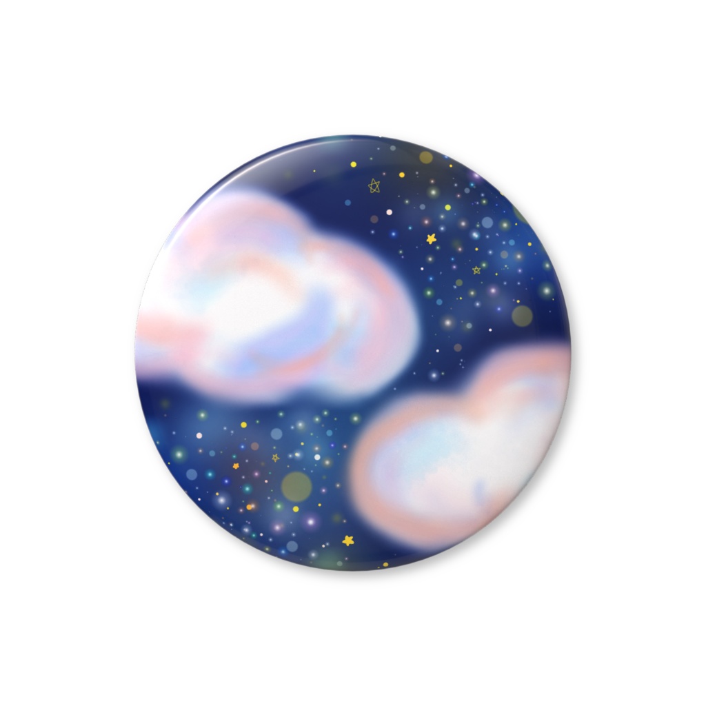 夜空の缶バッチ