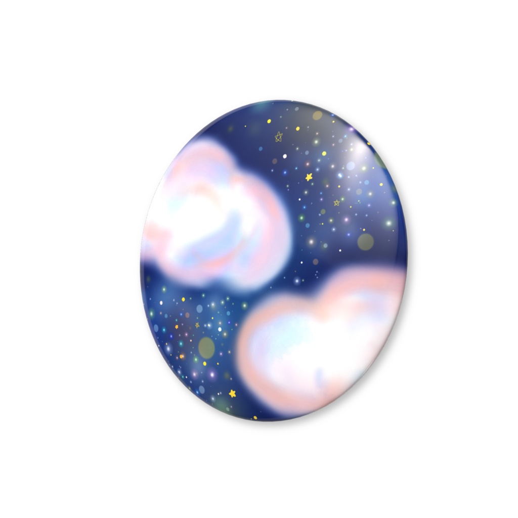 夜空の缶バッチ