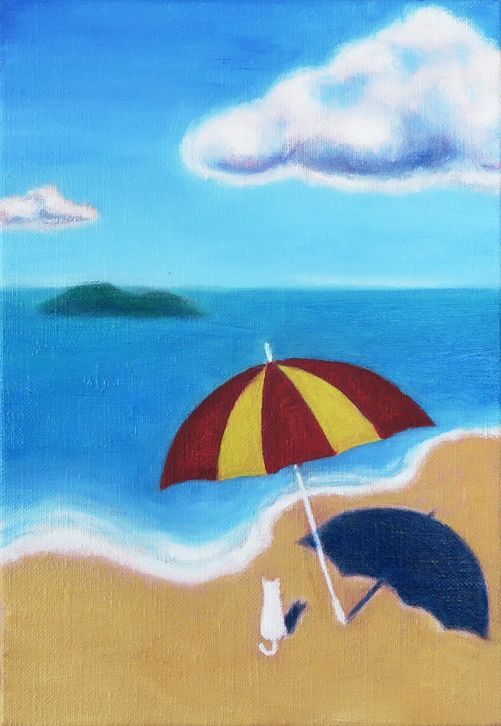 「ねことパラソル」