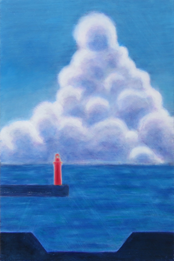 【原画】「旅するシリーズ -入道雲と灯台-」