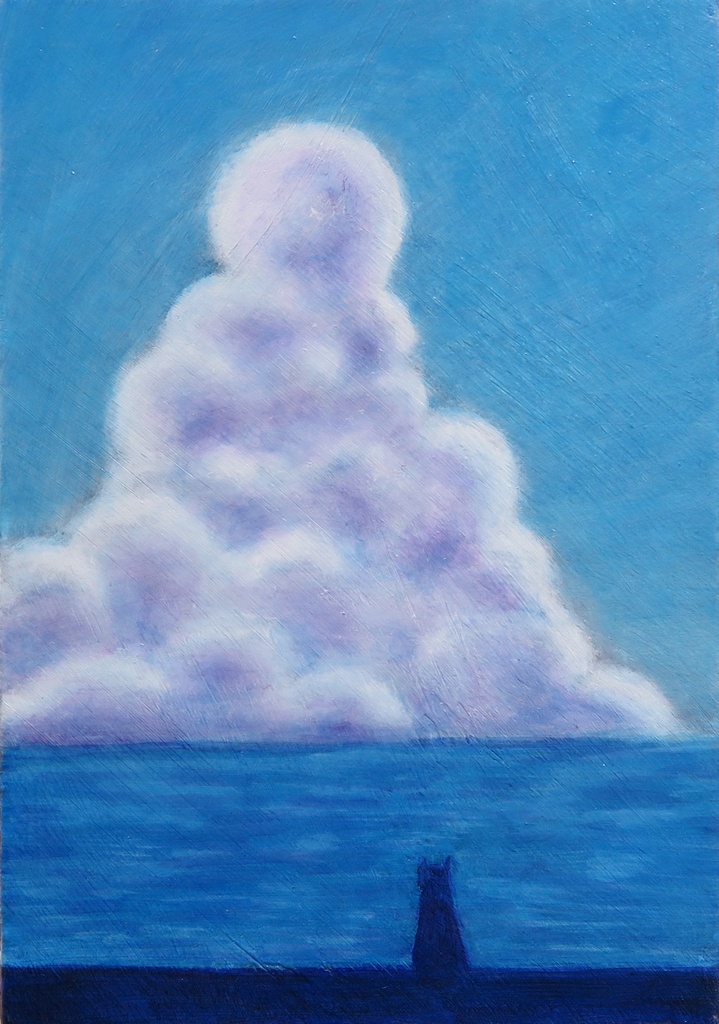 【原画】「旅するシリーズ -海辺の猫-」