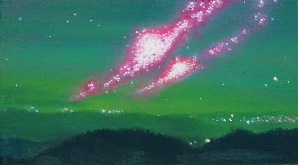 【原画】望遠鏡を担いで